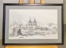 Goldammer, Karl Originale Zeichnung - Steckau 1982