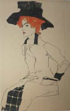 Schiele, Egon - Portrait of a woman