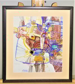 Goldammer, Karl Originale Zeichnung - Alles in Allem er sieht in ihr viele Farben, Sattendorf 1976