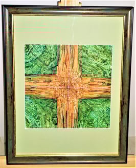 Goldammer, Karl Originale Zeichnung - Kreuz aus vier Teilen 1976