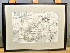 Goldammer, Karl Originale Zeichnung - München-Wien Alpenlandexpress 1976