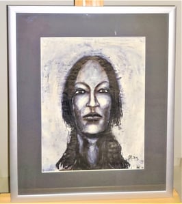 Goldammer, Karl Originale Zeichnung - (A 38) Portrait 1973