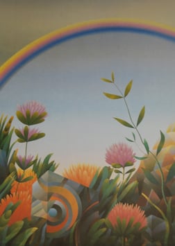 Haller, Roman - Blumen mit Regebogen