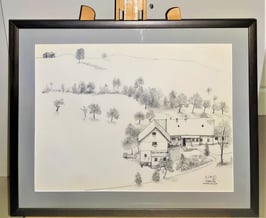 Goldammer, Karl Originale Zeichnung - Gross Hönigsgraben 1980