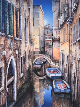 Goldammer, Karl - Venedig Kanaleinblick bei Nacht