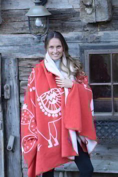 Bio-Wohndecke "Lina" papaya