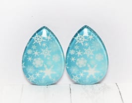 Tropfen Schneeflocke blau