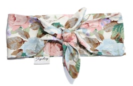 Bandana / Haarband Blumen weiß