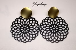 Ohrringe schwarze Blume