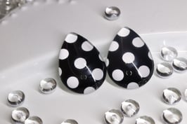 Tropfen gr. schwarz Punkte