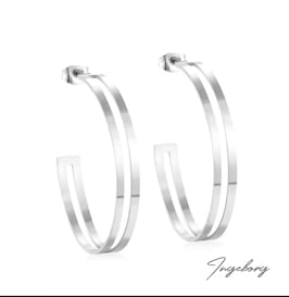 Creolen Doppel silver