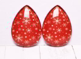 Tropfen red Schneeflocke