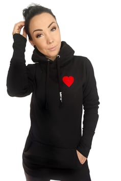 Long Hoodie Black Heart