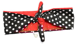 Haarband Bandana rot schwarz Dots