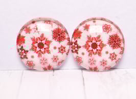 Schneeflocke rot/weiß