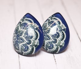 Tropfen Mandala blau