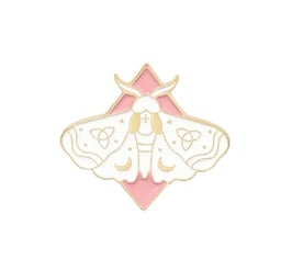 Anstecker Falter pink