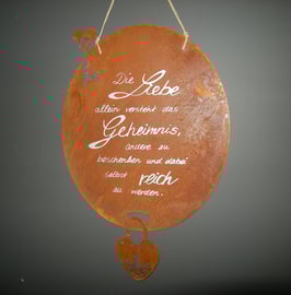 Schild gross, LIEBE....