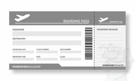 Jumbo Boarding Pass - Grey