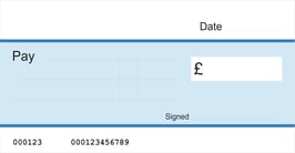 Coloured Jumbo Cheque with Free Sharpie Permanent Marker Pen (2 options available)