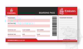 Jumbo Boarding Pass - Emirates