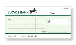 Lloyds Jumbo Cheque with Free Sharpie Permanent Marker Pen