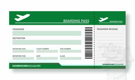 Jumbo Boarding Pass - Green