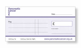 Pancreatic Cancer UK Jumbo Cheque