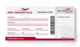 Jumbo Boarding Pass - Air Mauritius