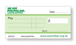 Macmillan Jumbo Cheque