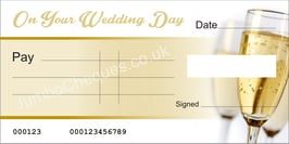 Champagne Cheque - On Your Wedding Day