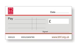 British Heart Foundation Jumbo Cheque