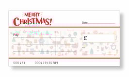 Jumbo Christmas Gift Cheque - Christmas Characters