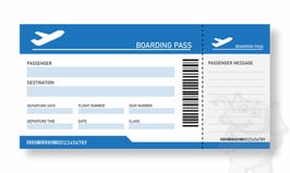 Jumbo Boarding Pass - Blue