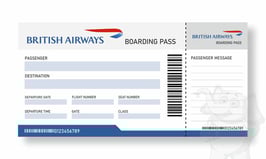 Jumbo Boarding Pass - British Airways