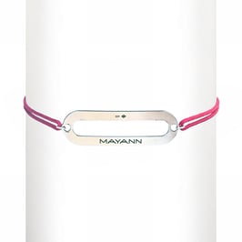 Bracelet cordon Oblong - argent