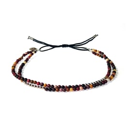 Bracelet Mini pierres - mokaite brun
