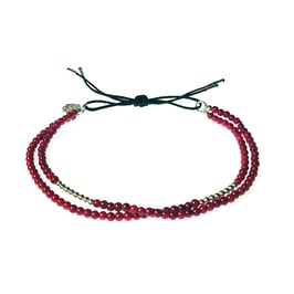 Bracelet Mini pierres - corail rouge
