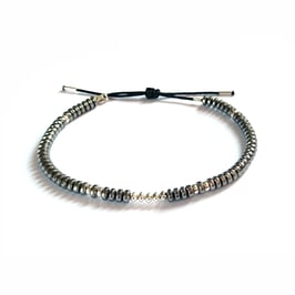 Bracelet Hématite - argenté