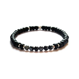 Bracelet Obsidienne - gris foncé