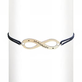 Bracelet cordon Infini - argent