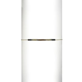 Bracelet chaine perles - Taupe/Kaki