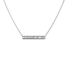 Collier chaine Be happy and smile