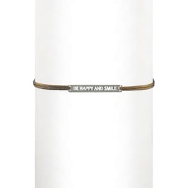 Bracelet cordon Be happy and smile