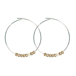 Créoles perles - bronze