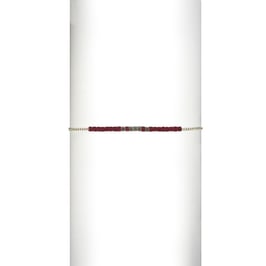 Bracelet chaine perles - Mauve