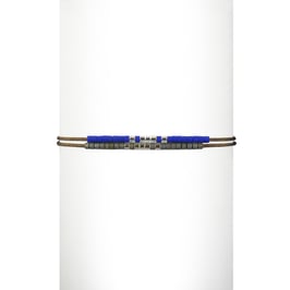 Bracelet cordon perles - Bleu