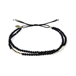 Bracelet Mini pierres - agathe noir