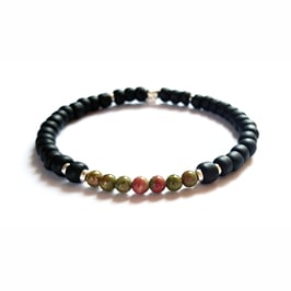 Bracelet Unakite - vert