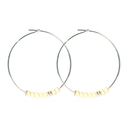 Créoles perles - rose nude